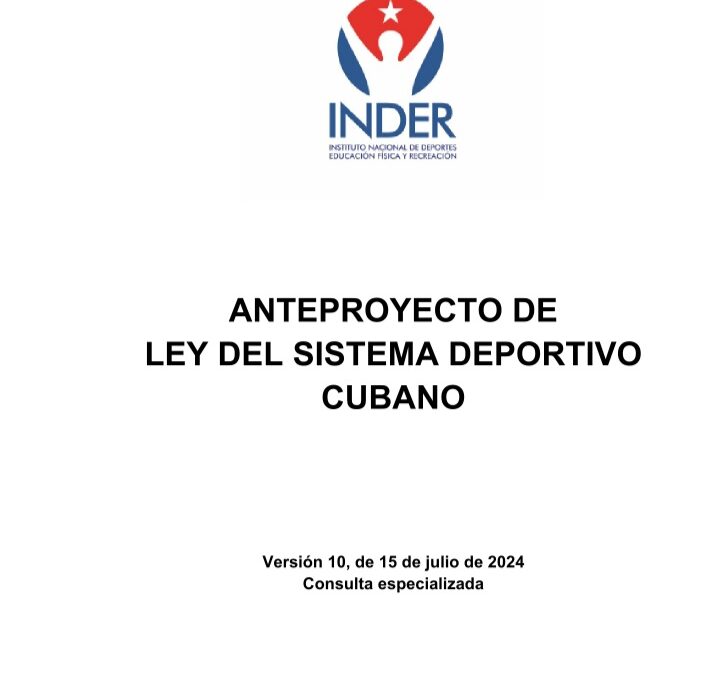 Inicia consulta especializada del Anteproyecto de Ley del Sistema Deportivo Cubano (Cuba)